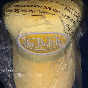 Yellow/White Suede Von Dutch OS Suede Trucker